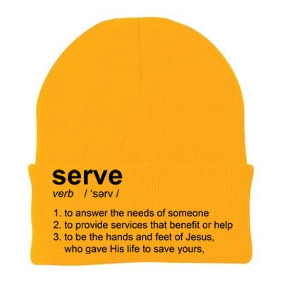 Serve Definition Jesus Christian Faith Knit Cap Winter Beanie