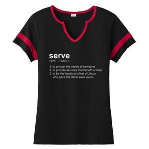 Serve Definition Jesus Christian Faith Ladies Halftime Notch Neck Tee