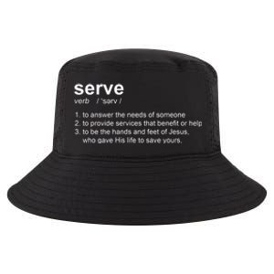 Serve Definition Jesus Christian Faith Cool Comfort Performance Bucket Hat