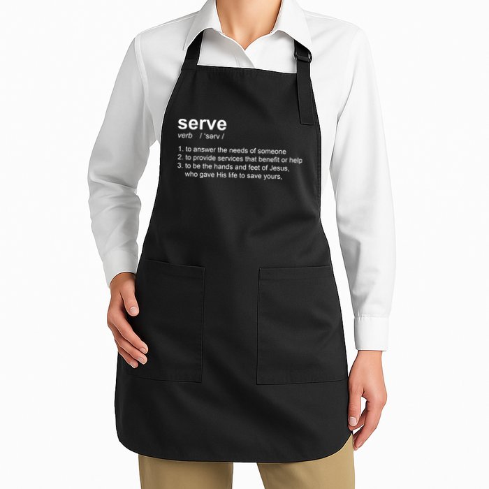 Serve Definition Jesus Christian Faith Apron