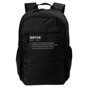 Serve Definition Jesus Christian Faith Daily Commute Backpack