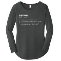 Serve Definition Jesus Christian Faith Women's Perfect Tri Tunic Long Sleeve Shirt