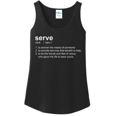 Serve Definition Jesus Christian Faith Ladies Essential Tank