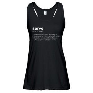 Serve Definition Jesus Christian Faith Ladies Essential Flowy Tank