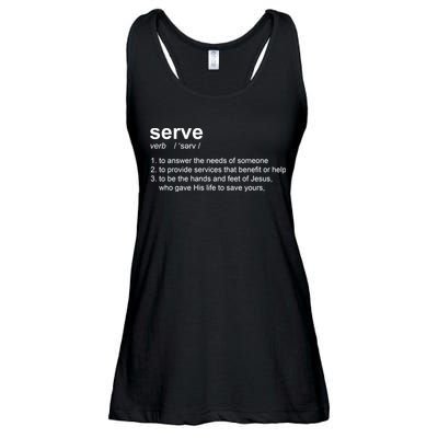 Serve Definition Jesus Christian Faith Ladies Essential Flowy Tank