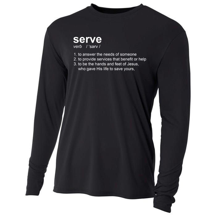 Serve Definition Jesus Christian Faith Cooling Performance Long Sleeve Crew