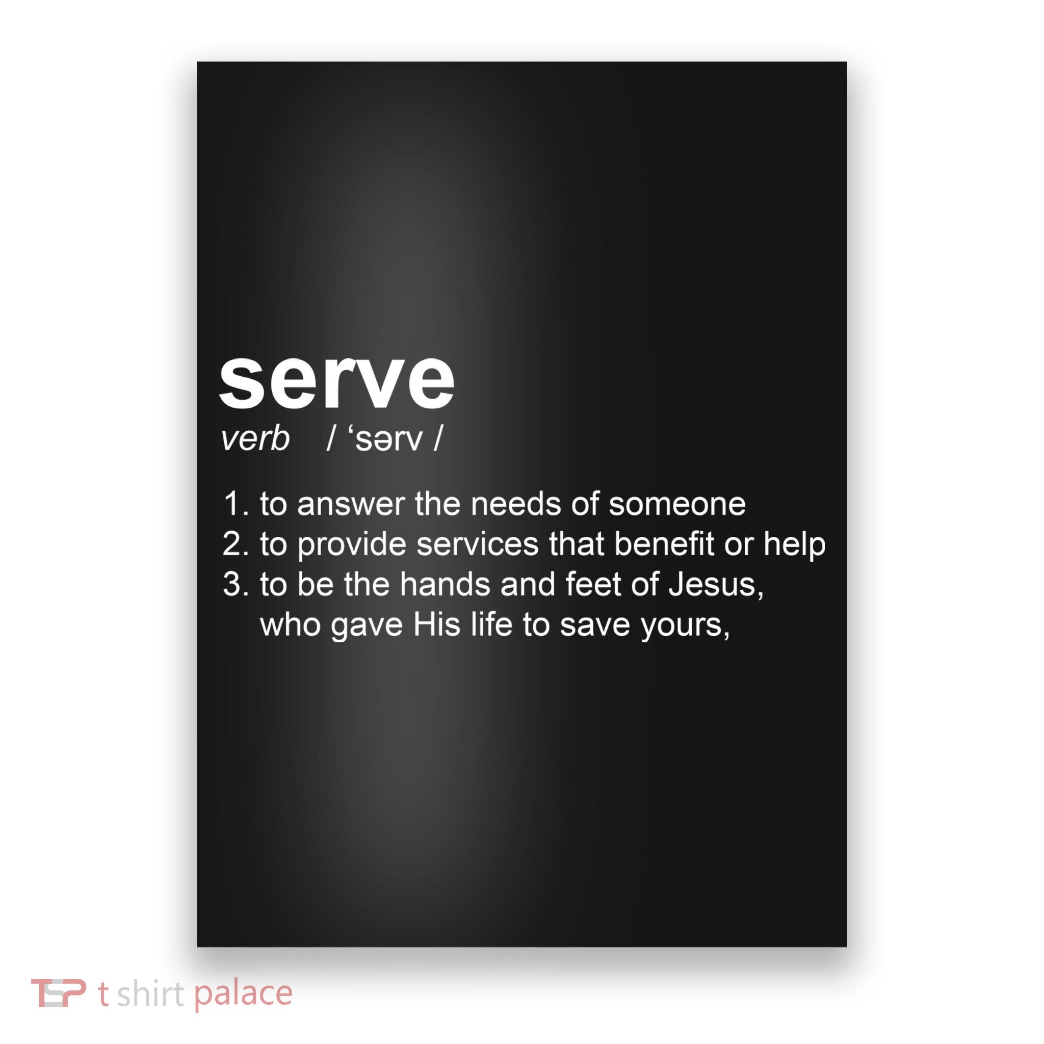 Serve Definition Jesus Christian Faith Poster