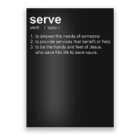 Serve Definition Jesus Christian Faith Poster