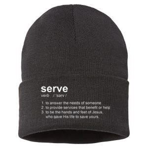 Serve Definition Jesus Christian Faith Sustainable Knit Beanie