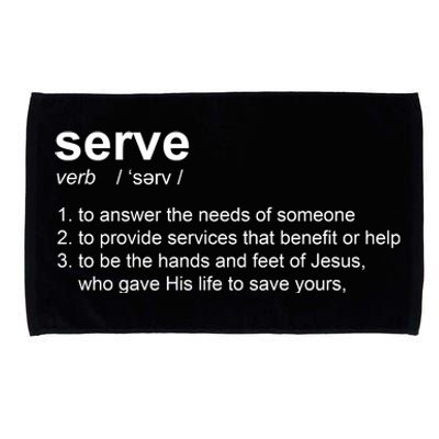 Serve Definition Jesus Christian Faith Microfiber Hand Towel