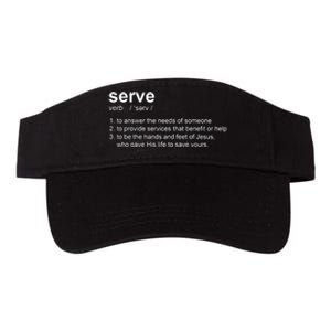 Serve Definition Jesus Christian Faith Valucap Bio-Washed Visor