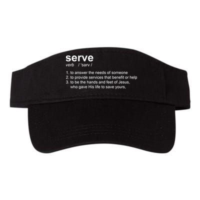 Serve Definition Jesus Christian Faith Visor