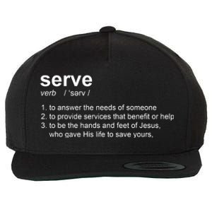 Serve Definition Jesus Christian Faith Wool Snapback Cap