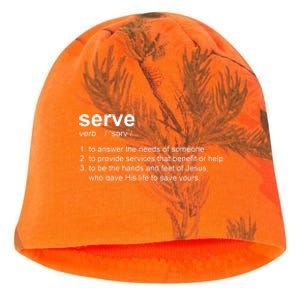 Serve Definition Jesus Christian Faith Kati - Camo Knit Beanie