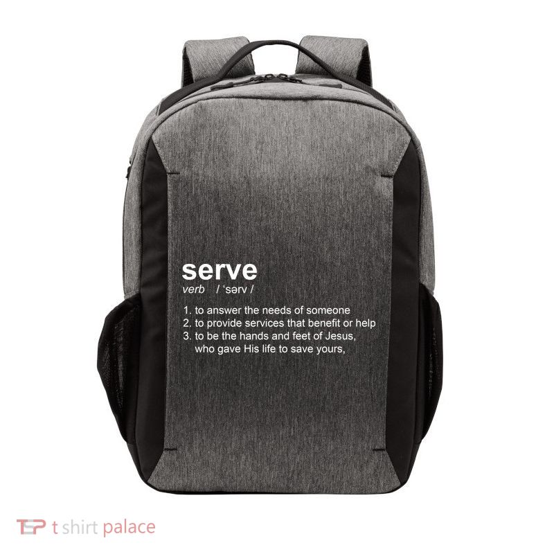 Serve Definition Jesus Christian Faith Vector Backpack