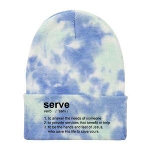 Serve Definition Jesus Christian Faith Tie Dye 12in Knit Beanie