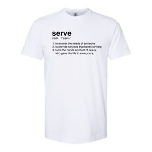 Serve Definition Jesus Christian Faith Softstyle CVC T-Shirt