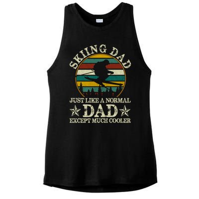 Skiing Dad Just Like Normal Dad Except Much Cooler Ski Skier Meaningful Gift Ladies PosiCharge Tri-Blend Wicking Tank