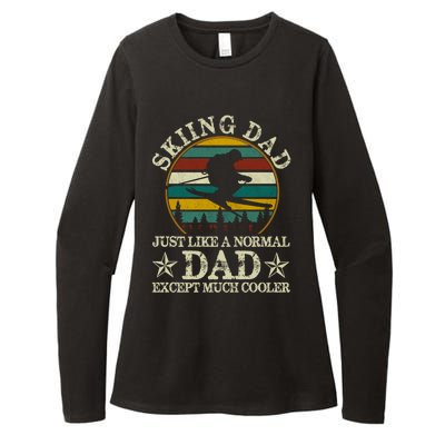 Skiing Dad Just Like Normal Dad Except Much Cooler Ski Skier Meaningful Gift Womens CVC Long Sleeve Shirt