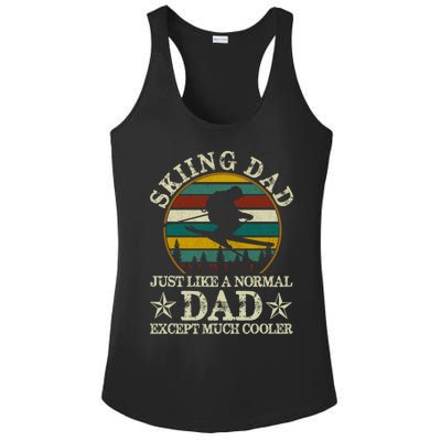 Skiing Dad Just Like Normal Dad Except Much Cooler Ski Skier Meaningful Gift Ladies PosiCharge Competitor Racerback Tank