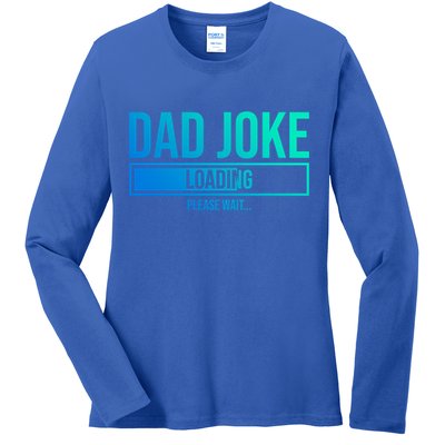 Superhero Dad Joke Loading Please Wait Papa Gift Ladies Long Sleeve Shirt