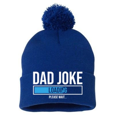 Superhero Dad Joke Loading Please Wait Papa Gift Pom Pom 12in Knit Beanie