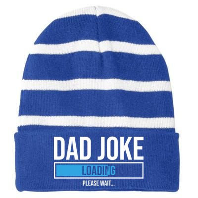 Superhero Dad Joke Loading Please Wait Papa Gift Striped Beanie with Solid Band