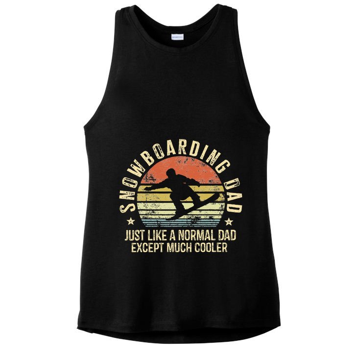 Snowboarding Dad Just Like Normal Dad Much Cooler Snowboard Ladies PosiCharge Tri-Blend Wicking Tank