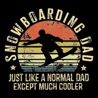 Snowboarding Dad Just Like Normal Dad Much Cooler Snowboard Sustainable Bucket Hat
