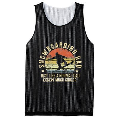 Snowboarding Dad Just Like Normal Dad Much Cooler Snowboard Mesh Reversible Basketball Jersey Tank
