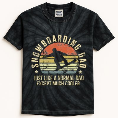 Snowboarding Dad Just Like Normal Dad Much Cooler Snowboard Kids Tie-Dye T-Shirt