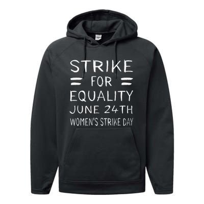 Strike Day June 24th P.R.O C.H.O.I.C.E Equality Feminist Performance Fleece Hoodie