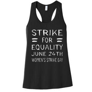 Strike Day June 24th P.R.O C.H.O.I.C.E Equality Feminist Women's Racerback Tank