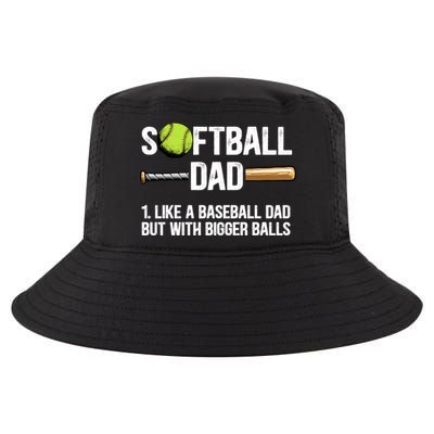 Softball Dad Just Like A Baseball Dad But With Bigger Balls Cute Gift Cool Comfort Performance Bucket Hat