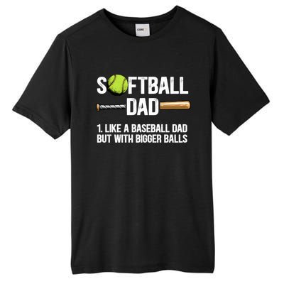 Softball Dad Just Like A Baseball Dad But With Bigger Balls Cute Gift Tall Fusion ChromaSoft Performance T-Shirt