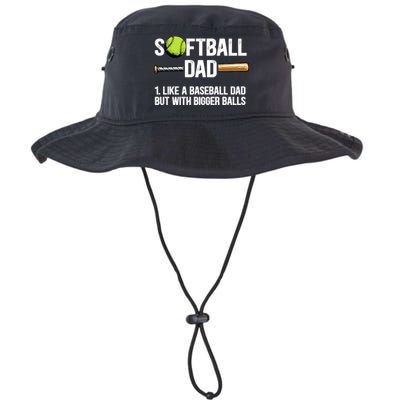 Softball Dad Just Like A Baseball Dad But With Bigger Balls Cute Gift Bucket Hat