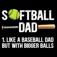 Softball Dad Just Like A Baseball Dad But With Bigger Balls Cute Gift Cooling Performance Long Sleeve Crew