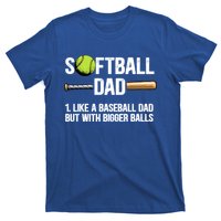 Softball Dad Just Like A Baseball Dad But With Bigger Balls Cute Gift T-Shirt