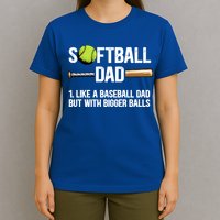 Softball Dad Just Like A Baseball Dad But With Bigger Balls Cute Gift T-Shirt