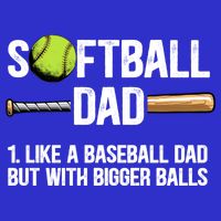 Softball Dad Just Like A Baseball Dad But With Bigger Balls Cute Gift Short Acrylic Beanie