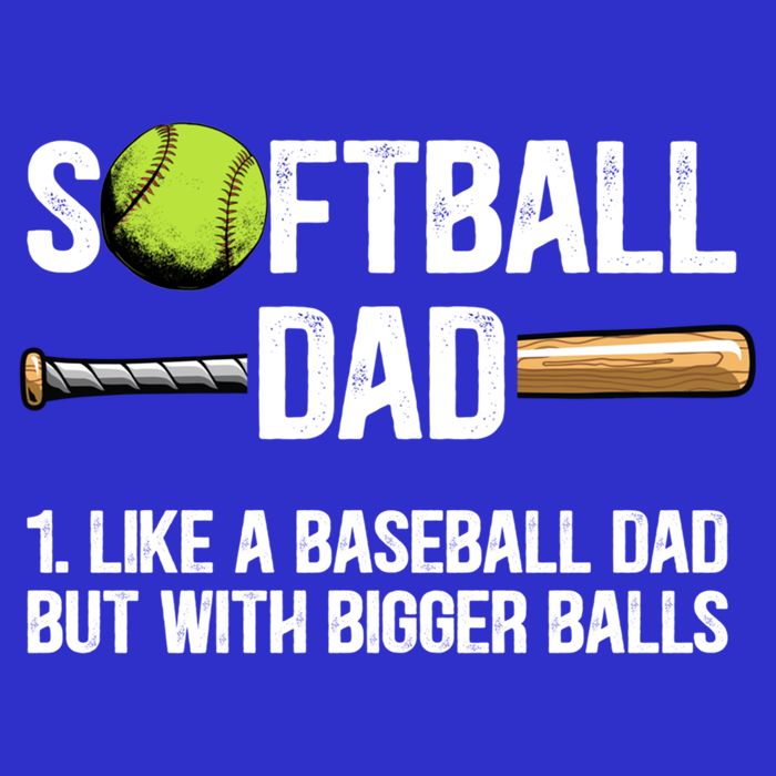 Softball Dad Just Like A Baseball Dad But With Bigger Balls Cute Gift Short Acrylic Beanie