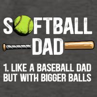 Softball Dad Just Like A Baseball Dad But With Bigger Balls Cute Gift Vector Backpack