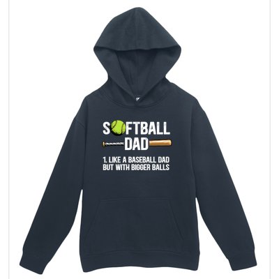 Softball Dad Just Like A Baseball Dad But With Bigger Balls Cute Gift Urban Pullover Hoodie