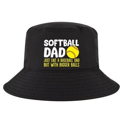 Softball Dad Just Like Baseball Dad But With Bigger Balls Gift Cool Comfort Performance Bucket Hat