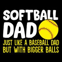 Softball Dad Just Like Baseball Dad But With Bigger Balls Gift Wool Snapback Cap