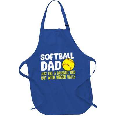 Softball Dad Just Like Baseball Dad But With Bigger Balls Gift Apron