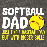 Softball Dad Just Like Baseball Dad But With Bigger Balls Gift Cotton Canvas Backpack