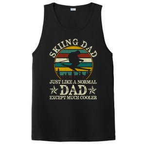 Skiing Dad Just Like Normal Dad Except Much Cooler Ski Skier Gift PosiCharge Competitor Tank