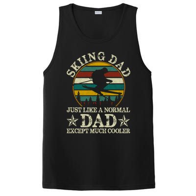 Skiing Dad Just Like Normal Dad Except Much Cooler Ski Skier Gift PosiCharge Competitor Tank