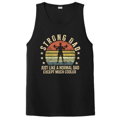 Strong Dad Just Like A Normal Dad Except Much Cooler Gym Gift PosiCharge Competitor Tank